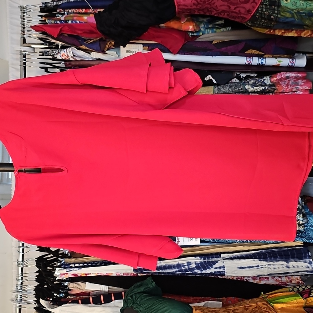 Sympli Bright Red Blouse - Picture 8 of 12